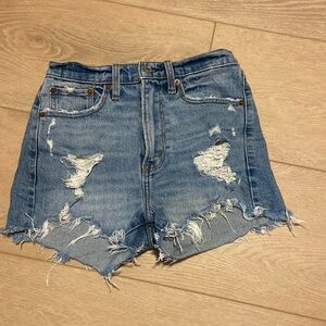 Distressed Abercrombie & Fitch High Rise Mom Short